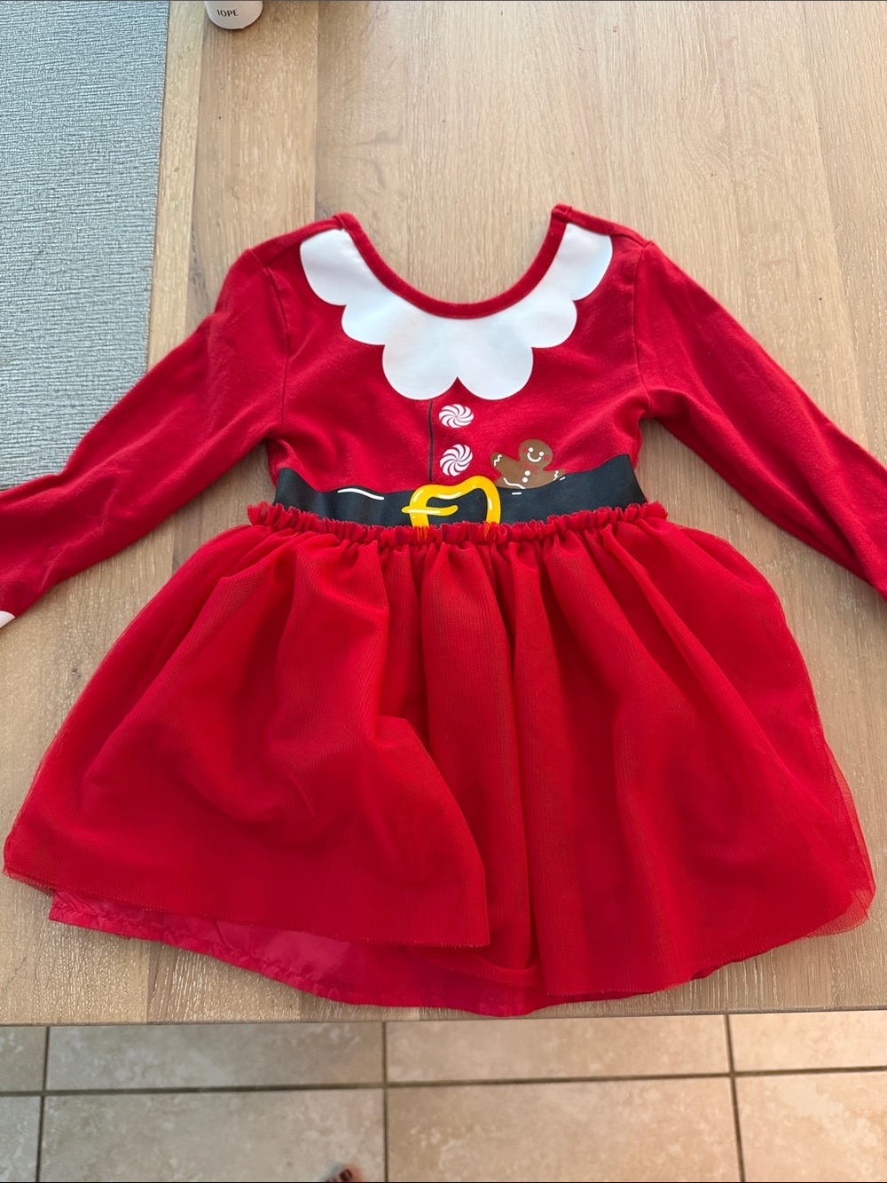 Old Navy Red Gingerbread Belted Holiday Dress